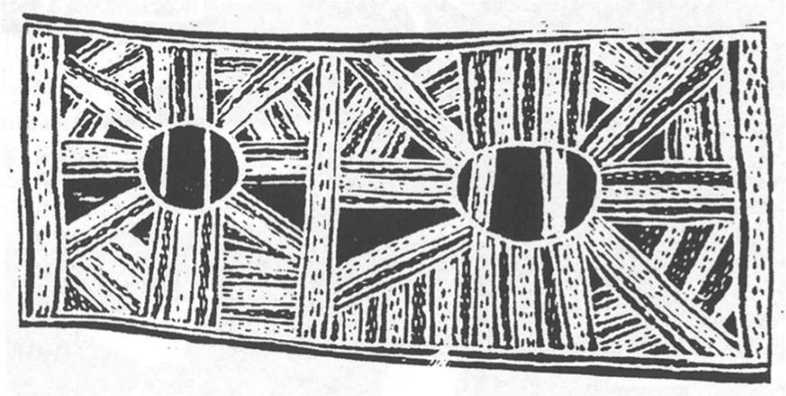 Bark painting of the Sun Woman.