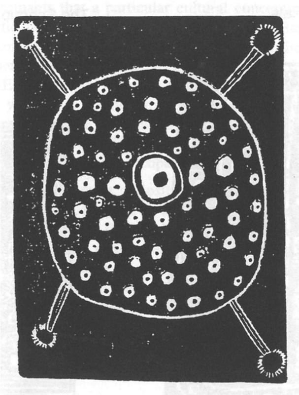 Bark painting of the Walagugu and the Tjirupun.