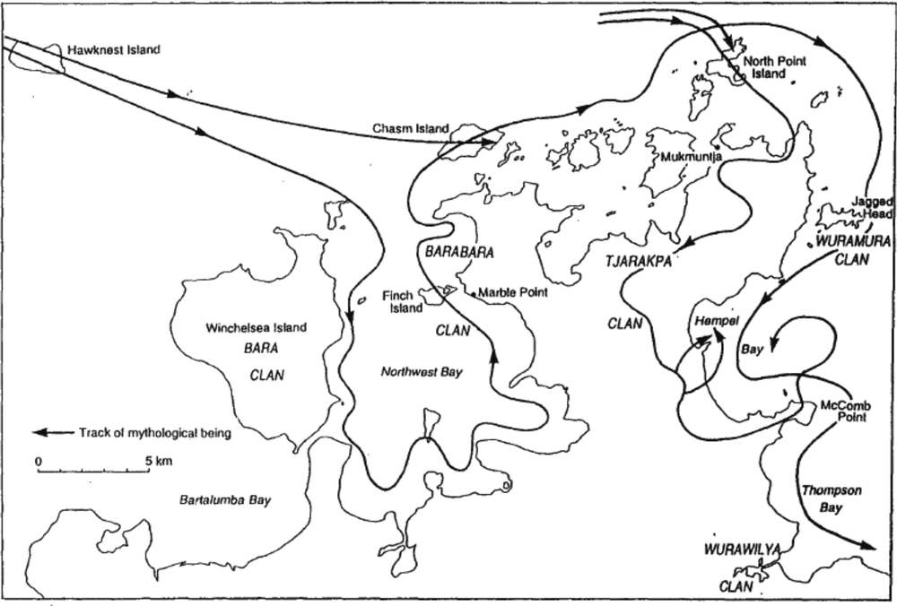 Map of Northern Groote Eylandt estates.