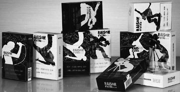 Image of Korean cigarette brand Raison D'etre using images of graffiti and bands, with a limited release to enhance desirability