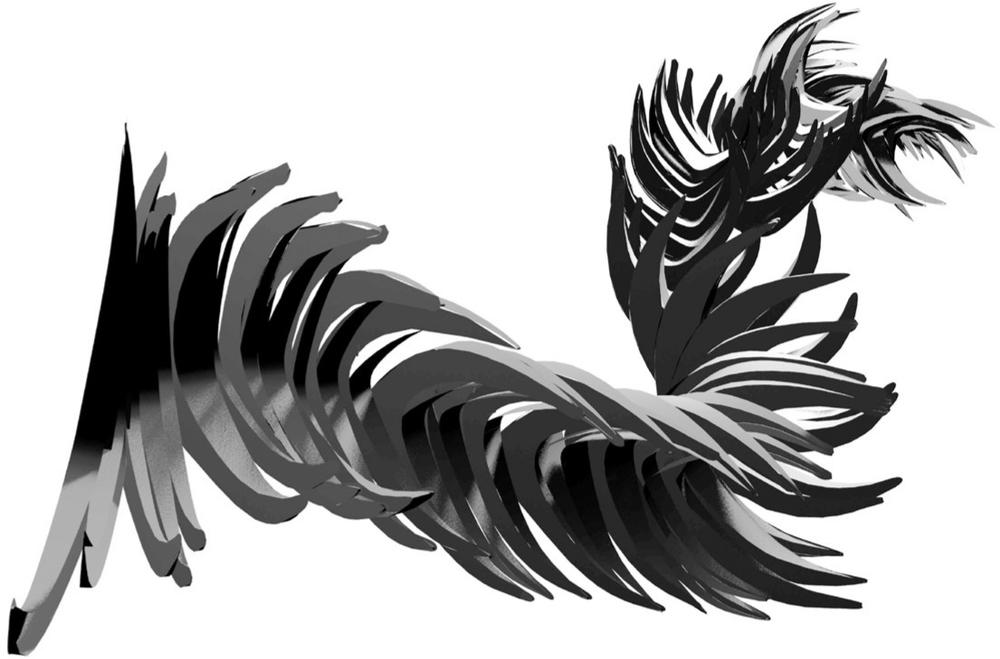 An abstract spiral artwork.