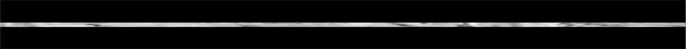 A black shape with a white line running straight through the centre.