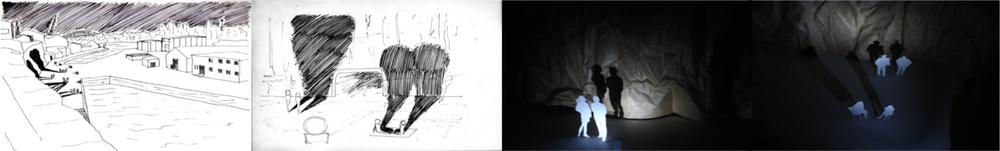 Four images of light effects.