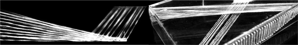 Abstract black and white shapes.