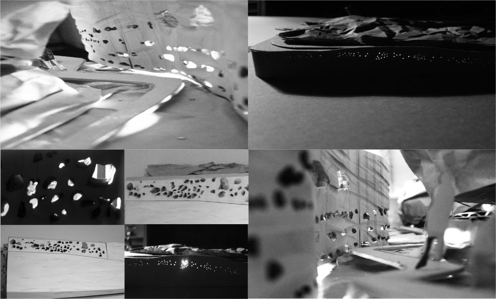 Black and white image of abstract shapes.