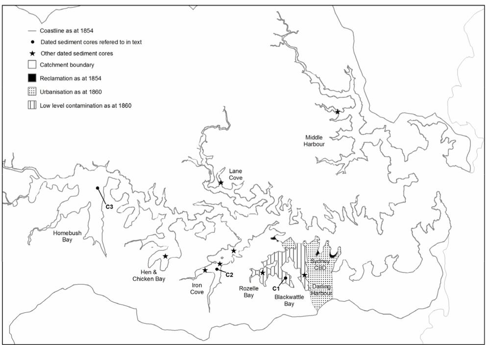 Map of Sydney urbanisation.
