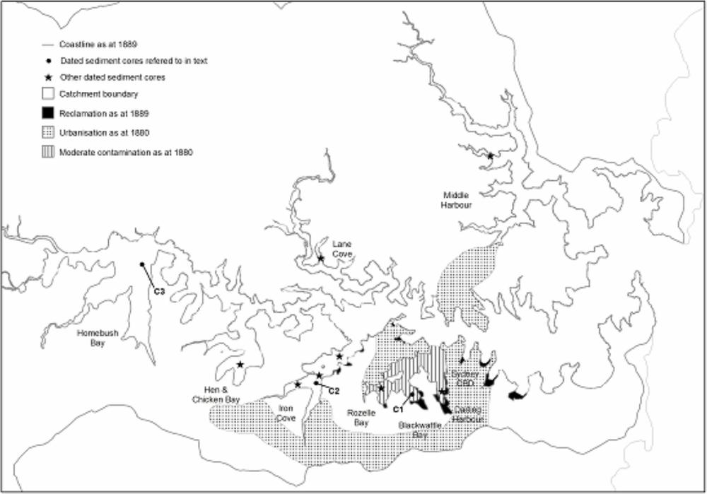 Map of Sydney urbanisation.