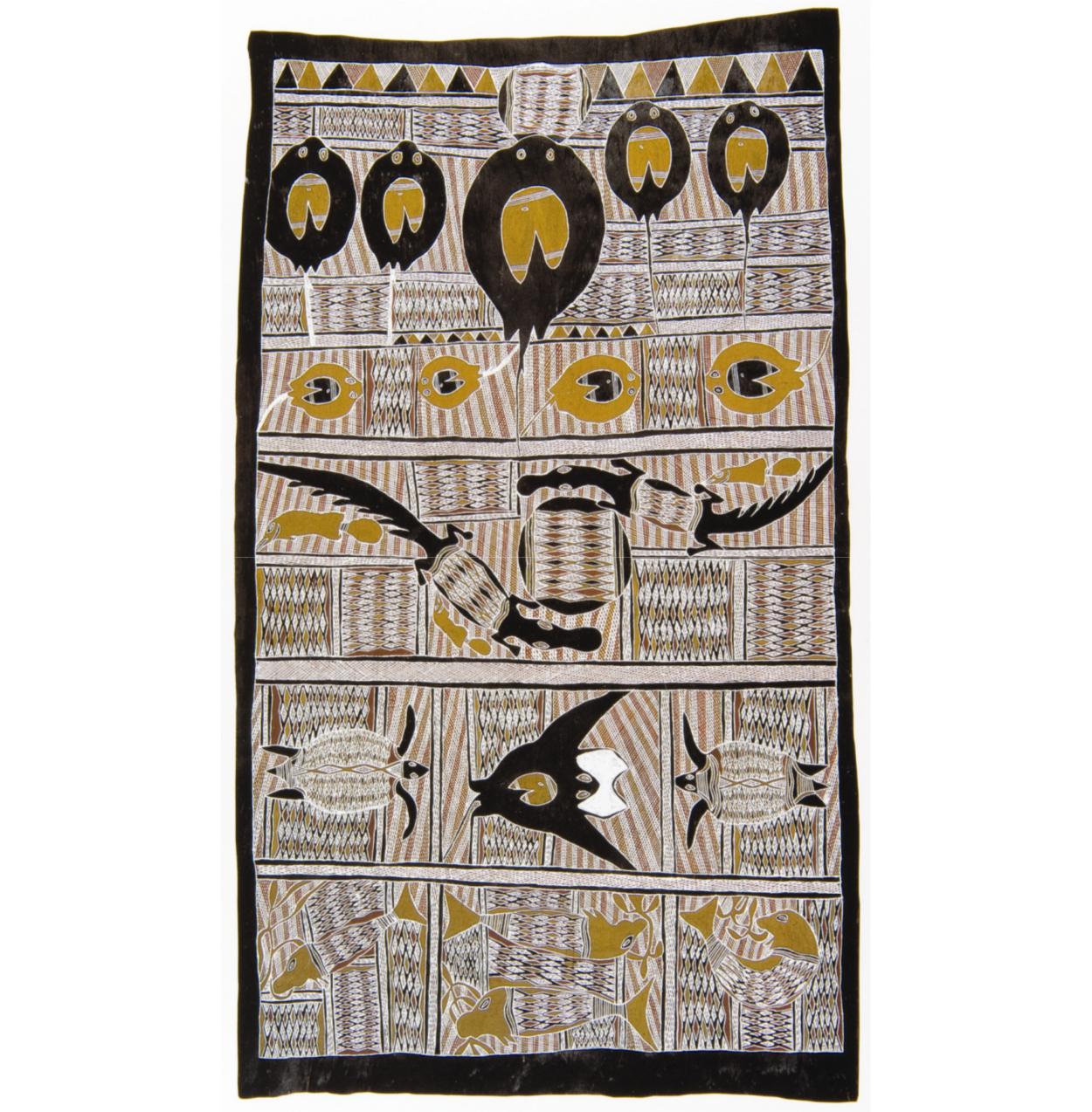 An Aboriginal stringybark artwork.