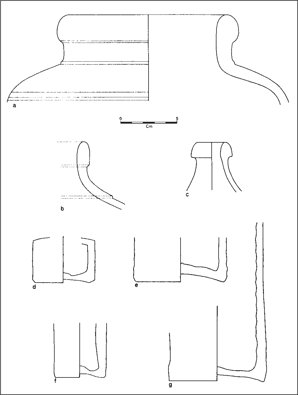 A series of illustrations of stoneware profiles.