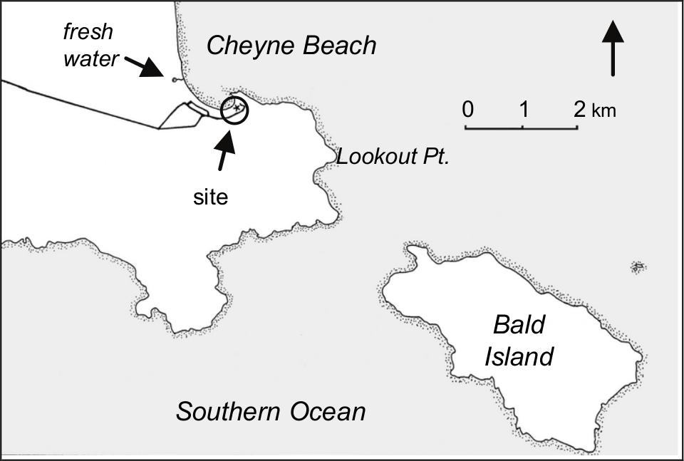 Map of Cheyne Beach.