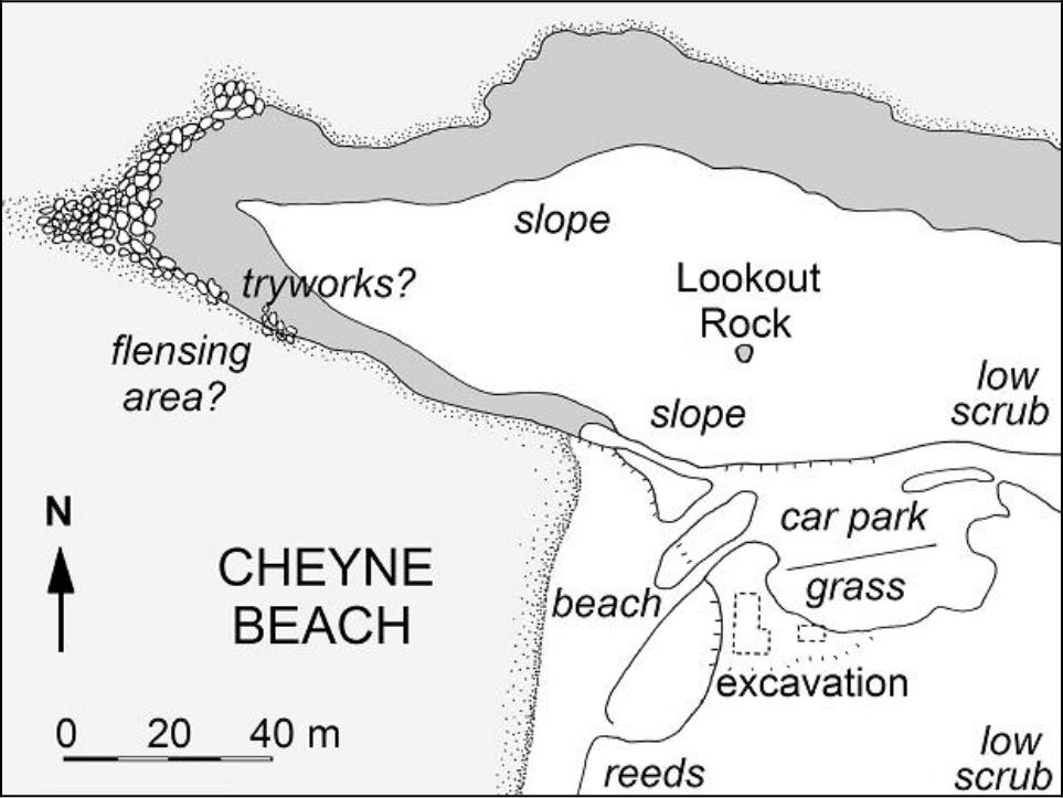 Map of Cheyne Beach site plan.