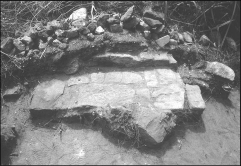 Image of fireplace in Stucture One.