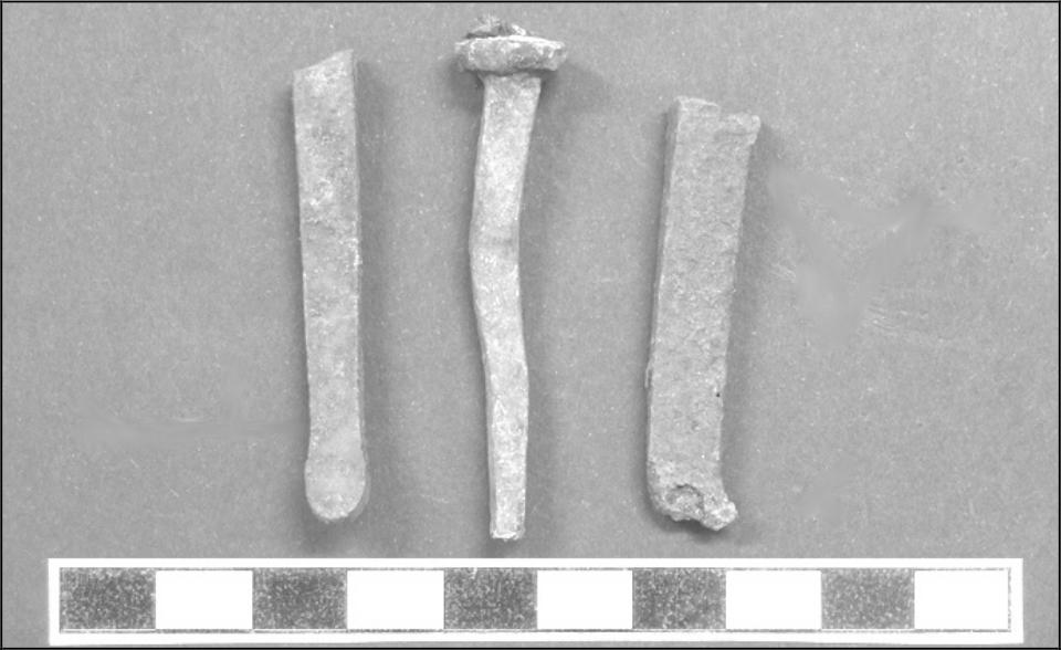 Image of large copper fastenings.