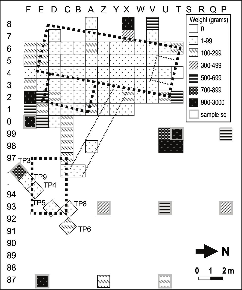 Map of distribution of shell.