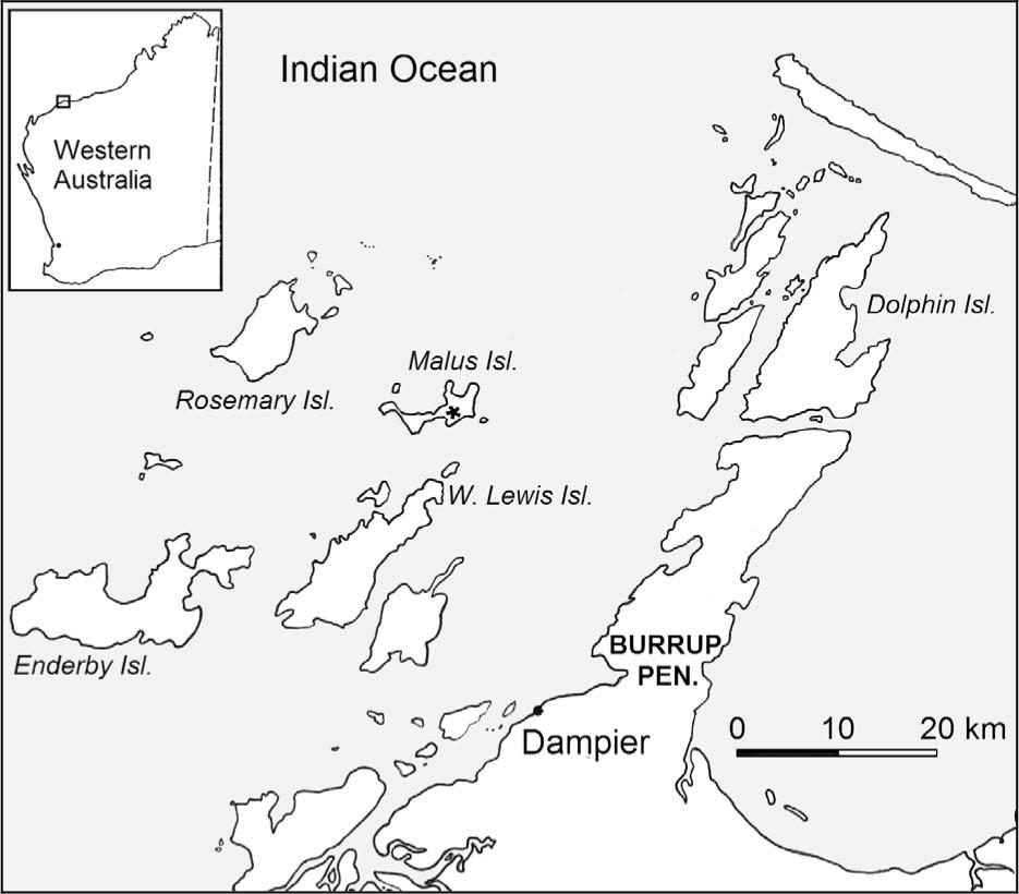 Map of Dampier Archipelago.