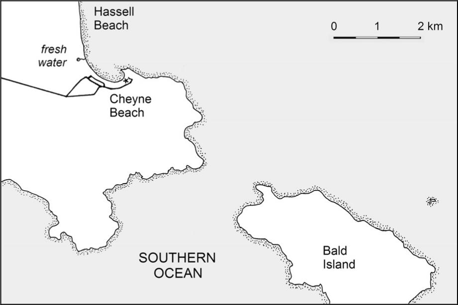 Map of Cheyne Beach location.