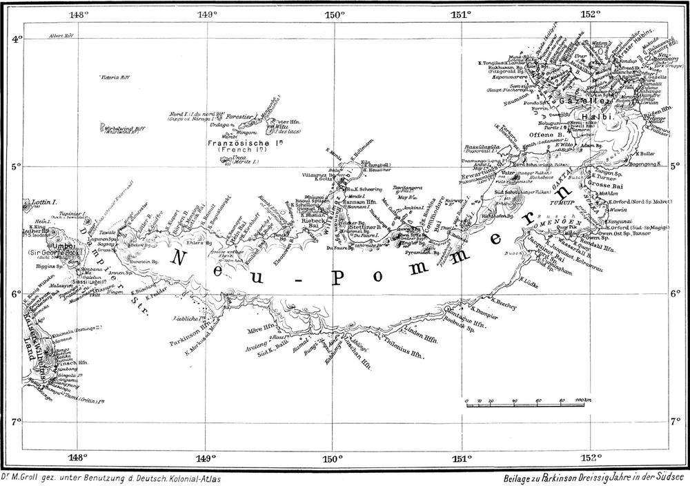 A map of New Britain.