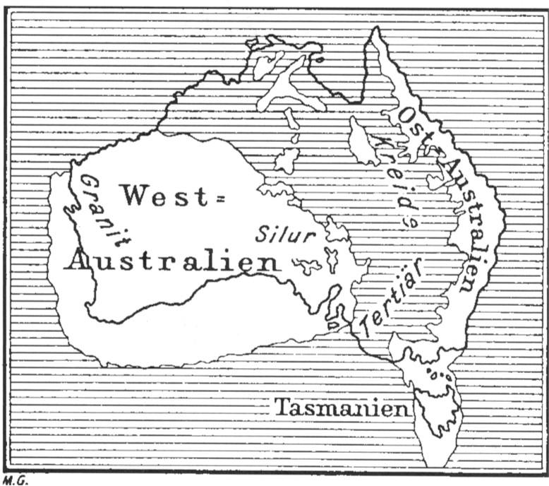 A map of the probable shape of Australia.