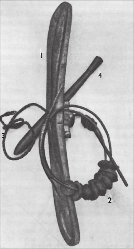 Black and white image of apparatus for shark-catching.