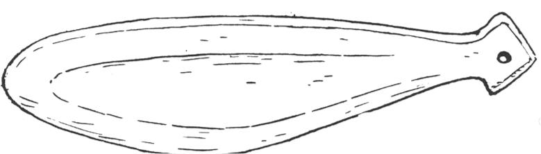 A sketch of a whalebone club.