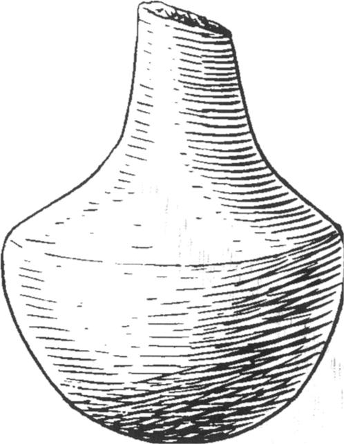 A sketch of a stone pestle.