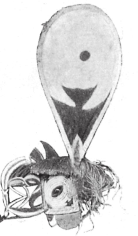 Black and white image of a mask.