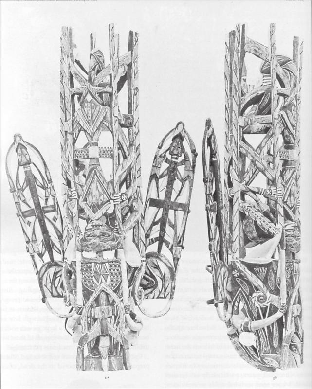 Black and white image of Matua mask.