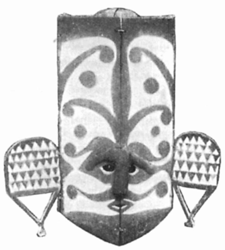 Black and white image of a mask.
